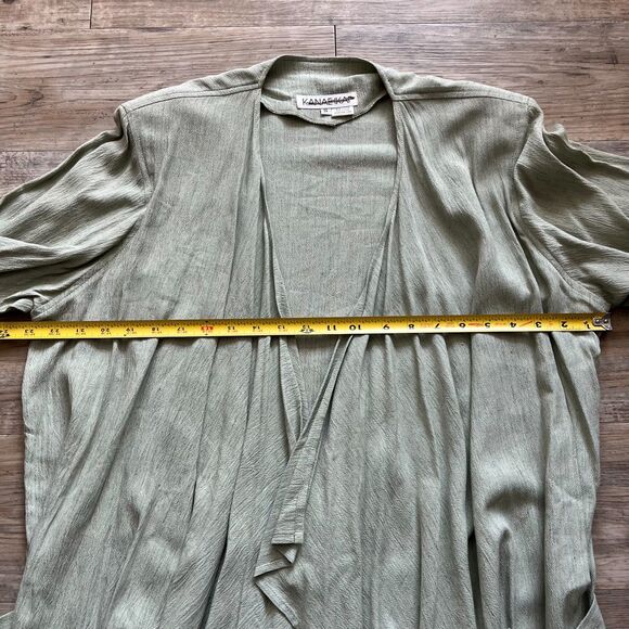 Vintage Kanae Ikai Cardigan Women's Small NWT Green $290 - Picture 8 of 9